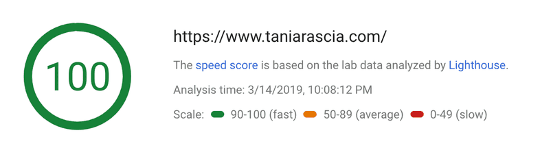 Lighthouse Performance Score