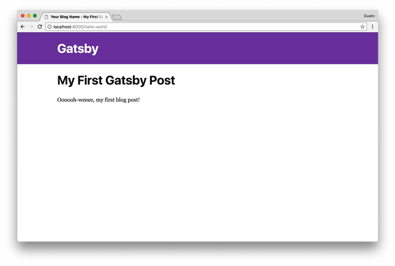 My first blog post with Gatsby